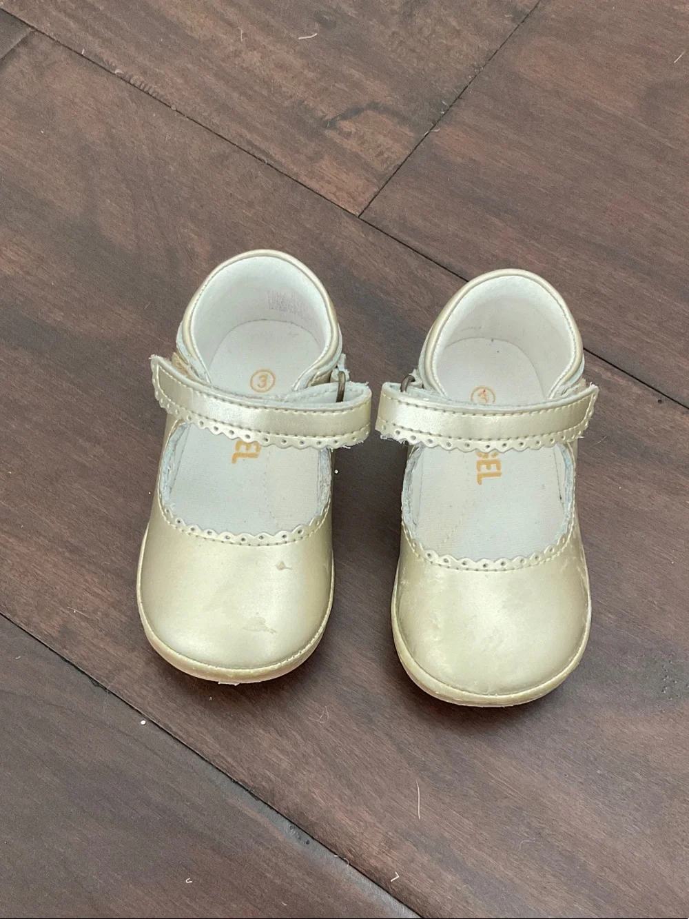 Angel Gold Mary Jane Baby Walker Shoes